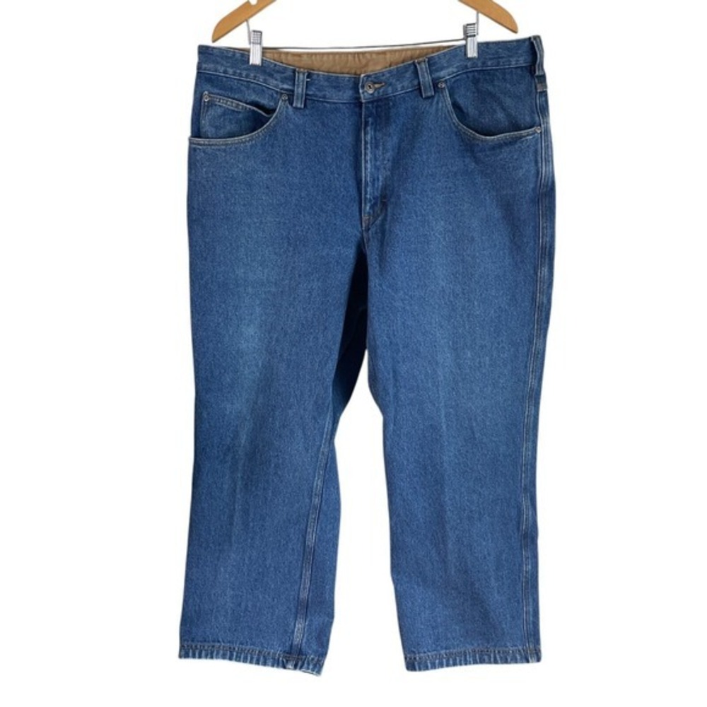 Duluth Trading Co. Mens Straight Leg Jeans‎ 42x30 Blue Denim Medium Wash Cotton